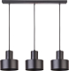 EULUNA Hanglamp Rif, lineair 3-lamps, zwart