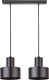 EULUNA Hanglamp Rif, lineair 2-lamps, zwart