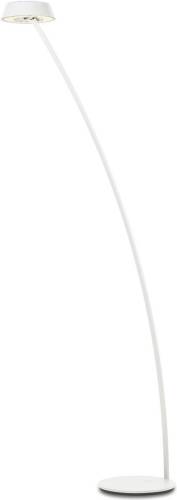OLIGO Glance LED vloerlamp gebogen mat wit
