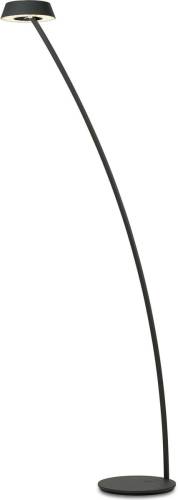 OLIGO Glance LED vloerlamp gebogen mat zwart