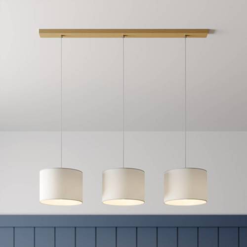 EULUNA Hanglamp Corralee, wit, 3-lamps