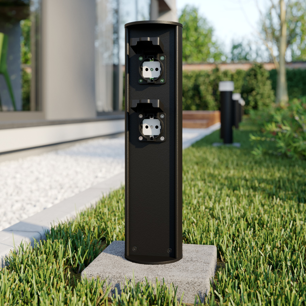 Lucande Corban stopcontactzuil tot max. 3.680 W