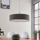 Lindby Stoffen pendellamp Sebatin in grijs m. E27-LED