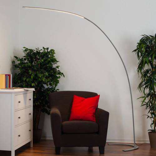 Lindby Zilveren LED-vloerlamp Danua
