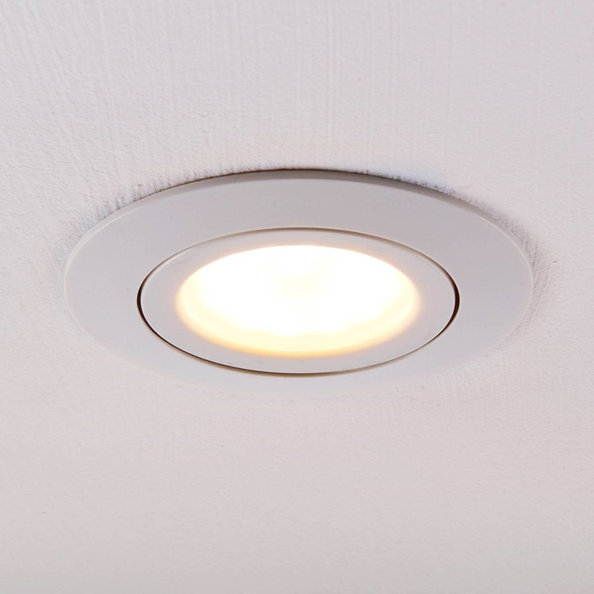 Lindby LED inbouwspot Andrej, rond, wit