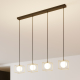 Lindby Hanglamp Aloam met kooi en glasbollen, 4 lampjes