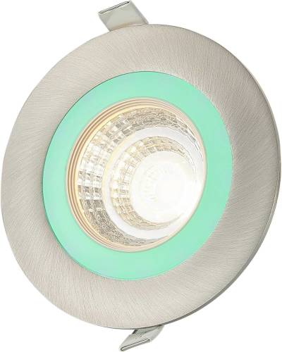 Lindby Noor LED inbouwspot RGBW, nikkel