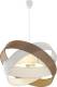 Lindby Simaria Stoffen hanglamp, bruin/grijs/wit