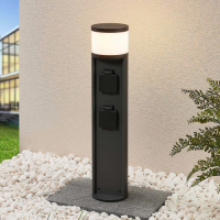 Lucande Corban LED sokkellamp met 2 stopcontacten