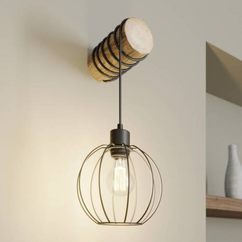 EULUNA Wandlamp Karou, bruin gebeitst