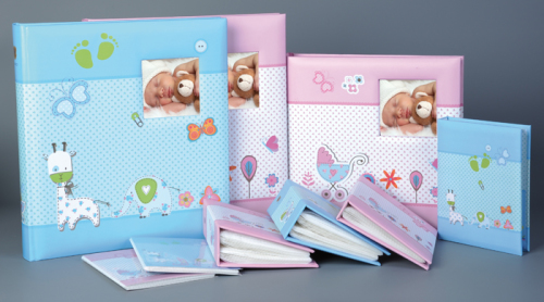 Henzo Memoalbum Baby Moments lichtblauw voor 200 foto's