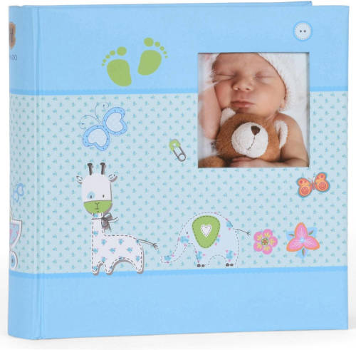 Henzo Memoalbum Baby Moments lichtblauw voor 200 foto's