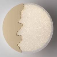 ECO-Light LED wandlamp Chic, rond, goud/reliëf, Ø40cm