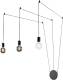 ECO-Light Hanglamp Habitat decentraal, 3-lamps, zwart