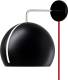 NYTA Tilt Globe Wall wandlamp kabel rood, zwart