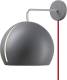 NYTA Tilt Globe Wall wandlamp kabel rood, grijs
