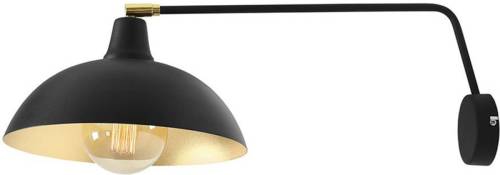 EULUNA Wandlamp 1036, 1-lamp, zwart-goud