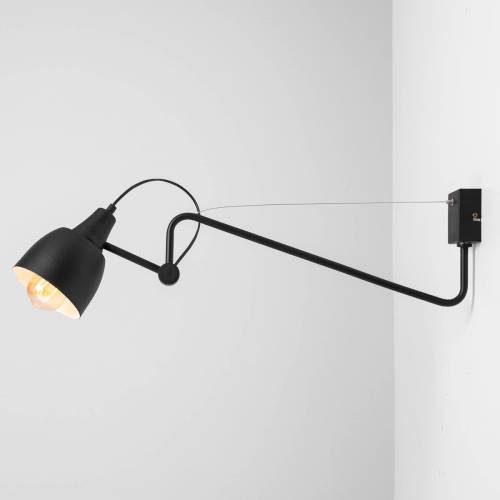 EULUNA Wandlamp 1031 met dwarsarm, zwart