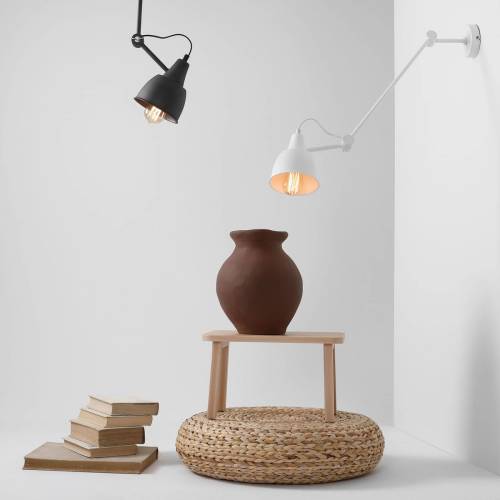 EULUNA Wandlamp 814, verstelbaar, 1-lamp, wit