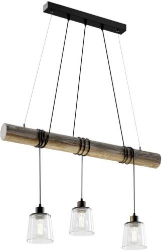 EULUNA Hanglamp Karrl, 3-lamps, rookgrijs/grijs