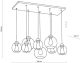 EULUNA Hanglamp Cubus, 8-lamps, helder/honig/bruin