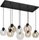 EULUNA Hanglamp Cubus, 8-lamps, helder/honig/bruin