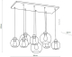 EULUNA Hanglamp Cubus, 8-lamps, grafiet
