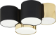 EULUNA Plafondlamp Mona 4-lamps, zwart/goud