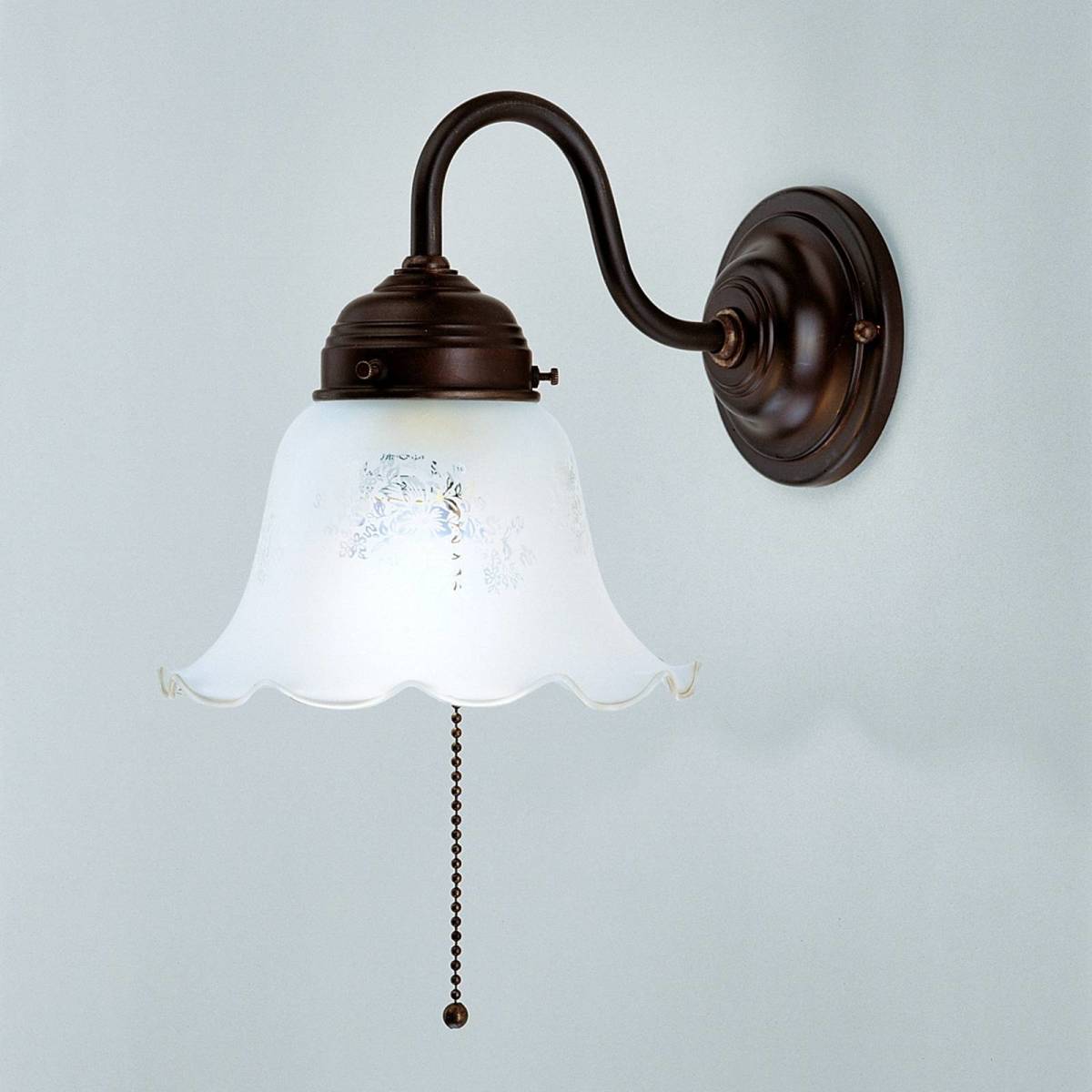 Berliner Messinglamp Wandlamp Gretchen met aangebracht antiek