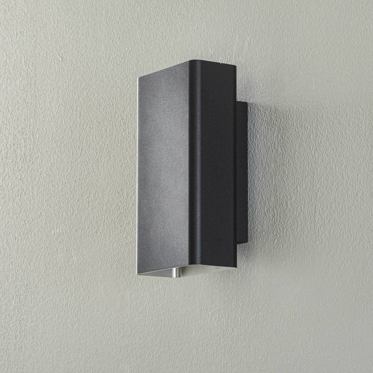 Bega Studio Line wandlamp smal zwart/alu 22cm
