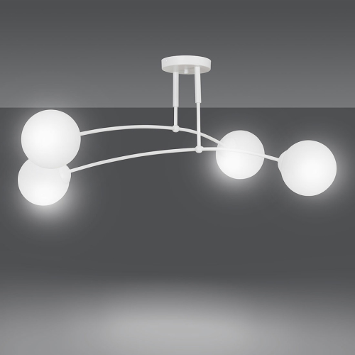 EULUNA Plafondlamp Pregos 4, 4-lamps, wit