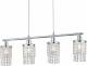 Reality Leuchten Hanglamp Posh met behang, 4-lamps