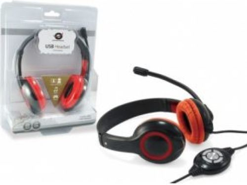 Conceptronic CCHATSTARU2R Stereofonisch Hoofdband Rood hoofdtelefoon