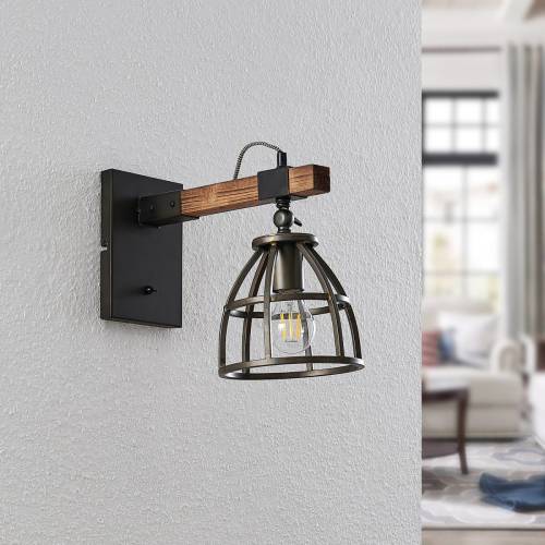 Lindby Tanina wandlamp met kooikap