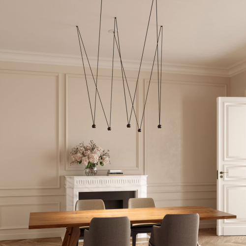LEDS-C4 Punto Multiple Surfaced hanglamp zwart
