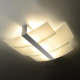 EULUNA Plafondlamp Shifted, drie glas-secties, chroom