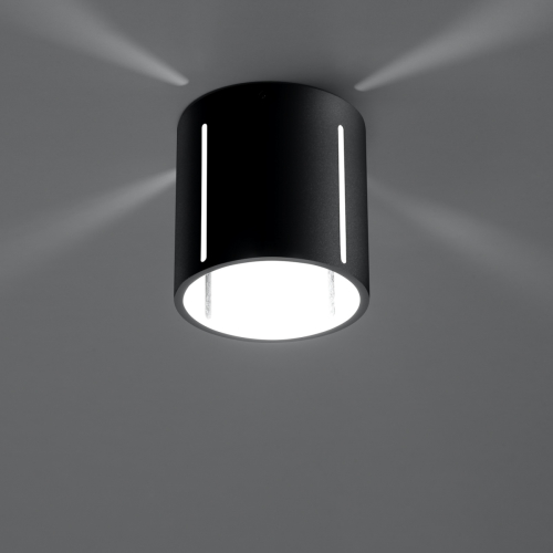 EULUNA Plafondlamp Topa als zwarte cilinder