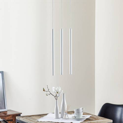 EULUNA Thin hanglamp, wit, 3-lamps, linear