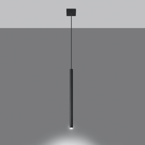 EULUNA Hanglamp Thin, zwart, 1-lamp