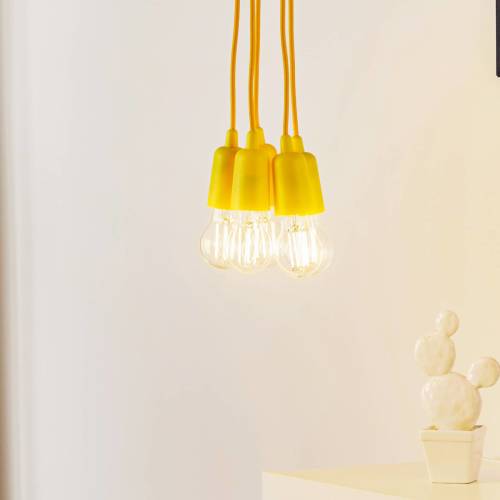 EULUNA Hanglamp Brasil, geel, 5-lamps