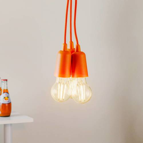 EULUNA Hanglamp Brasil, oranje, 3-lamps