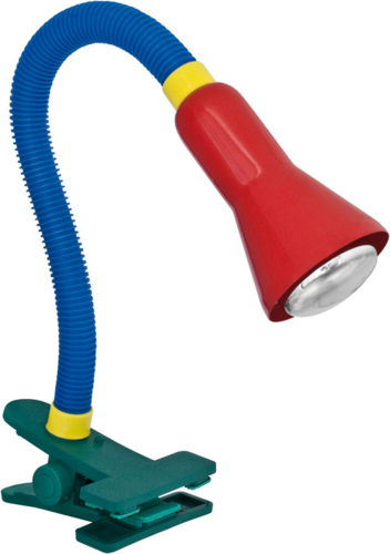 Trio Lighting Kleurrijke tafellamp Couleur met klembasis