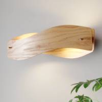 Lucande Wandlamp met dimbare led's van hout