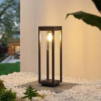 Lindby Estami sokkellamp, 50 cm, donkergrijs