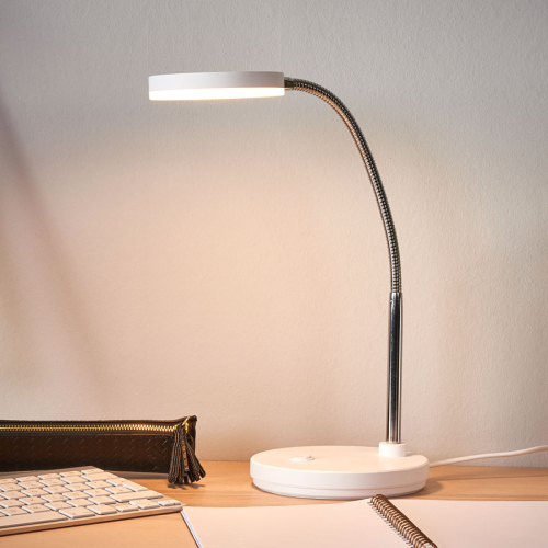 Lindby Witte led schrijflamp Milow