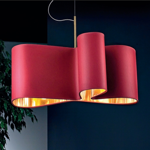 Sil-Lux Hanglamp Mugello in rood-goud