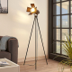 Lindby Tripod vloerlamp Devon in zwart