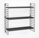 Tomado boekenrek - 70x21x68cm - zwart