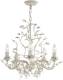 Searchlight Kroonluchter Almandite 5-lamps, crème-goud