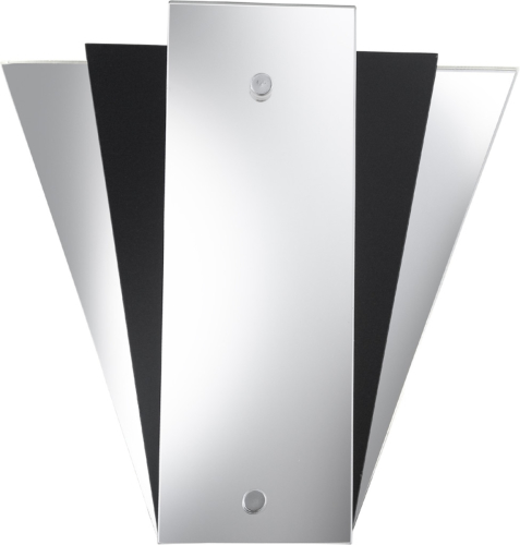 Searchlight Moderne spiegelwandlamp LEWIS, zwart
